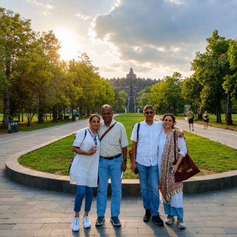 1 Day Tour Borobudur Sunrise Merapi Lava Tour and Prambanan