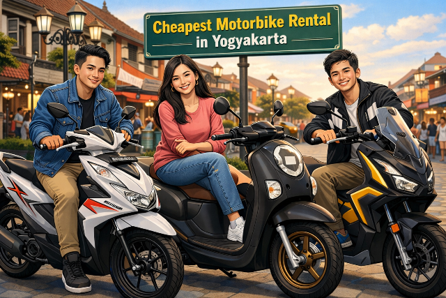 Cheapest Motorbike Rental in Yogyakarta